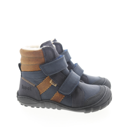 KOEL KINDER WINTERSCHUH NAVY, COGNAC