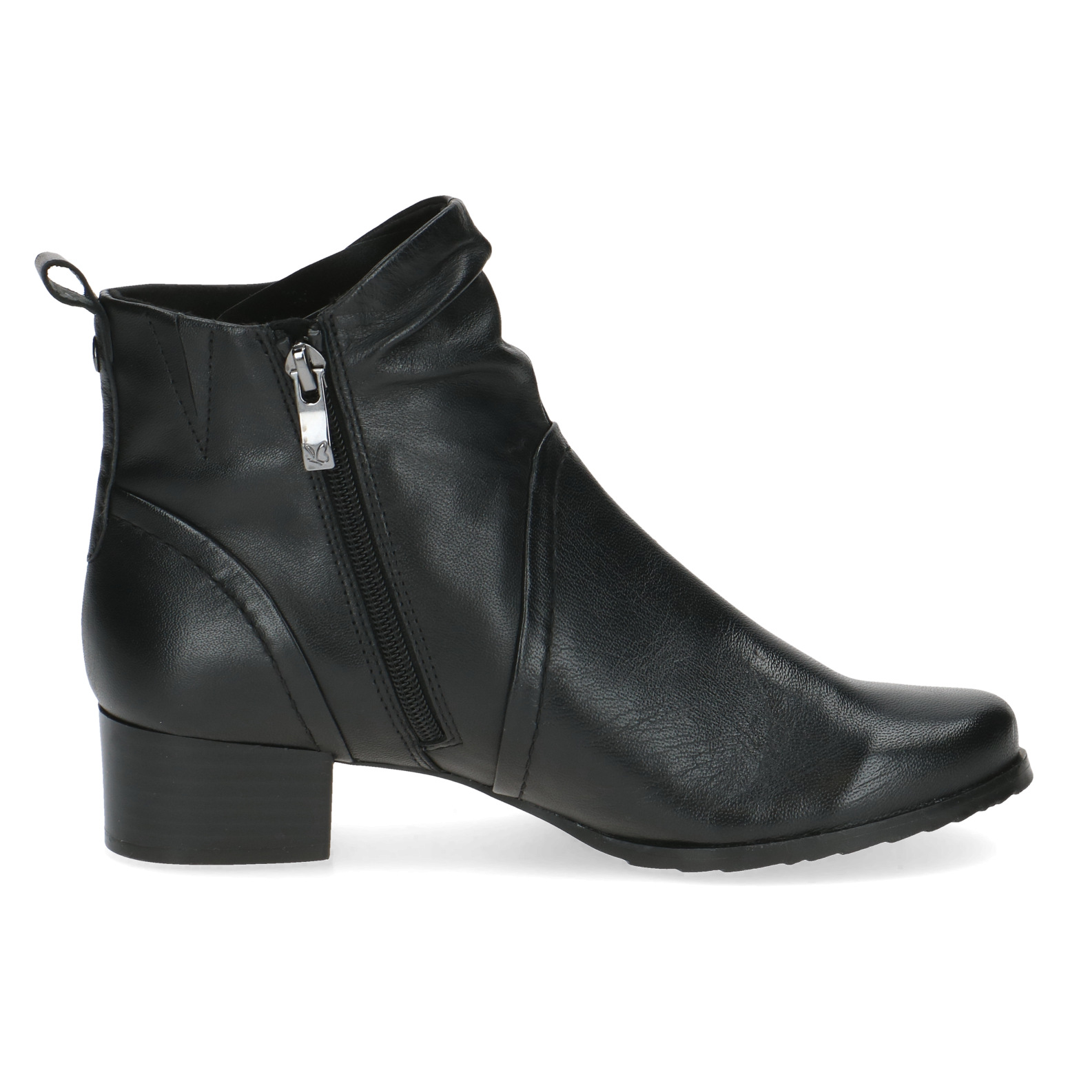 Caprice Leder Stiefelette mit Absatz schwarz – Bild 5