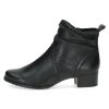 Caprice Leder Stiefelette mit Absatz schwarz