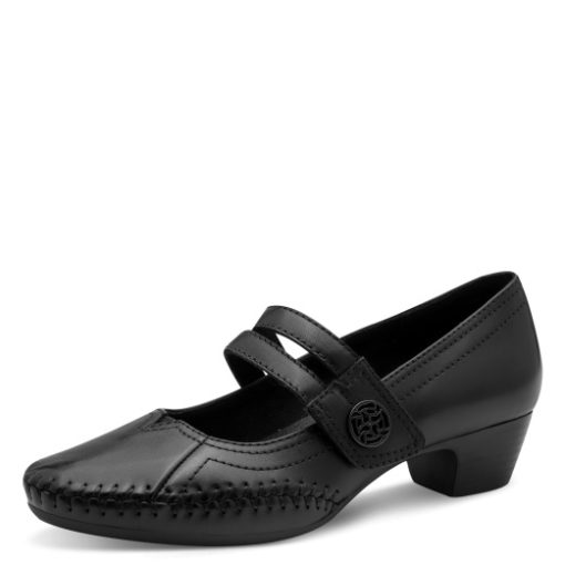 JANA PUMPS LEDER SCHWARZ