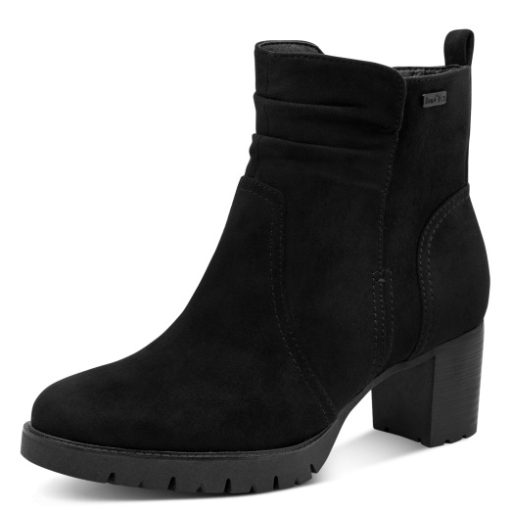 Jana Stiefelette mit Absatz schwarz