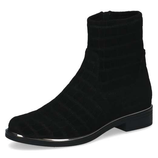 Caprice Stiefelette schwarz croco