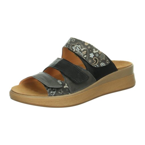 Think Pantoffel Meggie schwarz/ grau