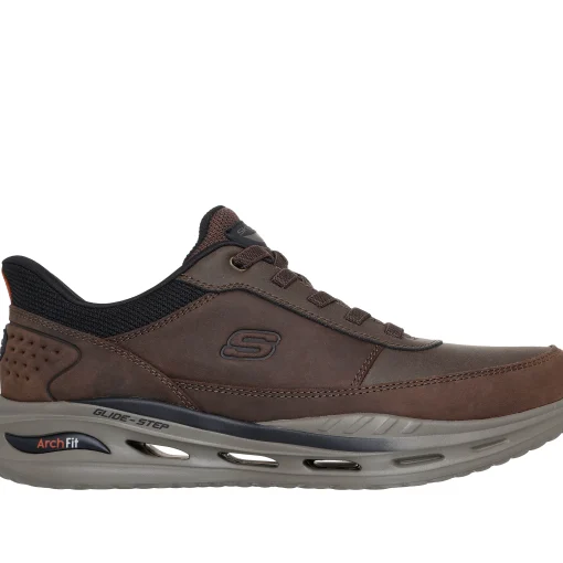 Skechers Glide Step Slip in braun Leder