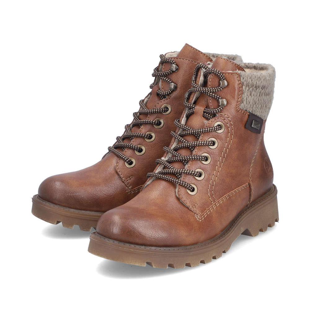 Rieker Winterschuh cognac mit Tex – Bild 5