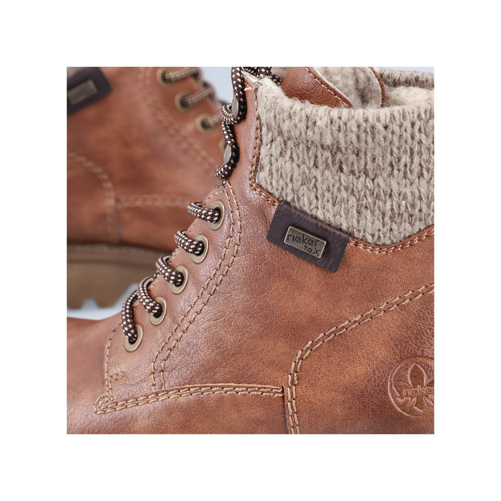 Rieker Winterschuh cognac mit Tex – Bild 3